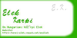 elek karpi business card